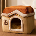 Casa de Pet Dobrável e Impermeável para Cães Pequenos e Gatos – Caverna de Filhote com Almofada para Pets, Ideal para Exterior